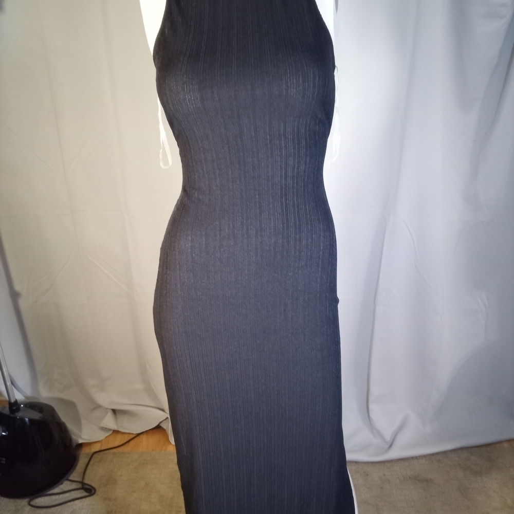 All in Favor Black Halter Dress
